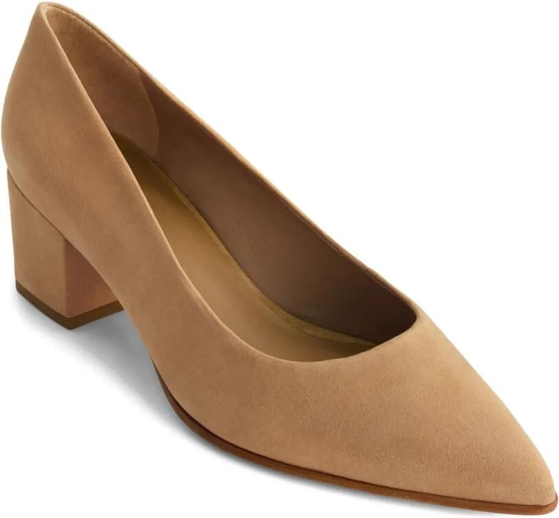 Bernardo Millie pumps met blokhak en puntige neus Bruin - Foto 2