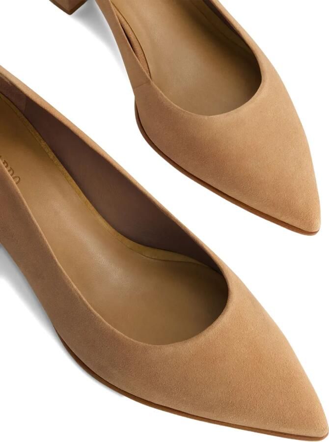Bernardo Millie pumps met blokhak en puntige neus Bruin - Foto 3