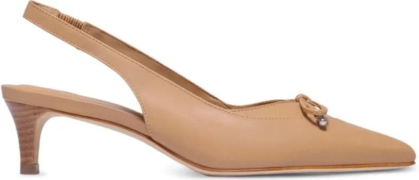 Bernardo Misha pumps met uitgesneden details en strik Beige