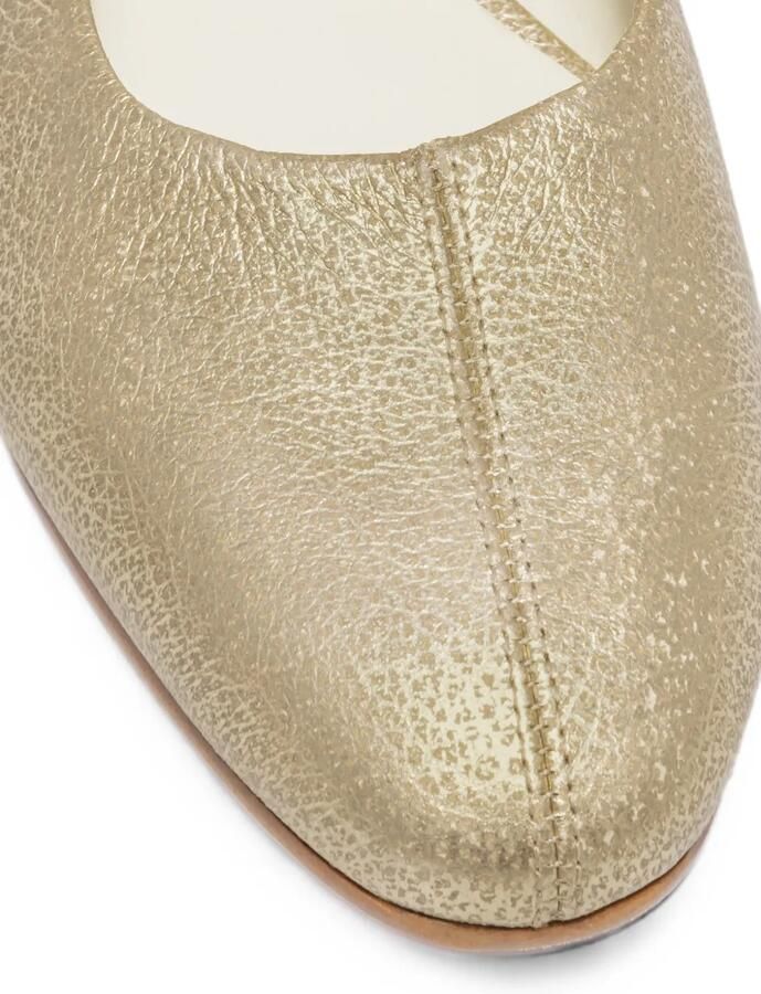 Bernardo Nero pumps met metallic-effect en vierkante neus Goud - Foto 2