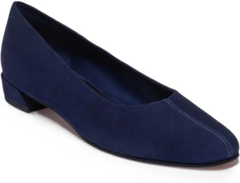 Bernardo Nero suède pumps met amandelvormige neus Blauw - Foto 3