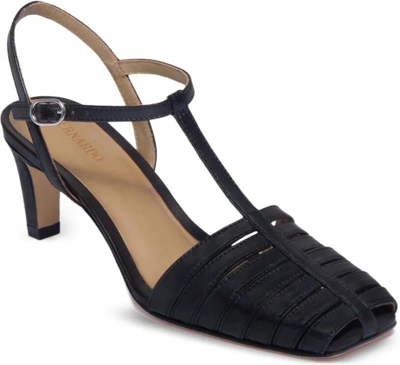 Bernardo Peoria pumps met T-bandje en hak Zwart - Foto 3