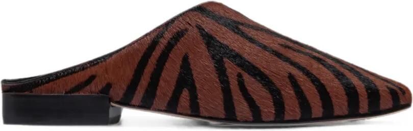 Bernardo Porto muiltjes met zebraprint Bruin