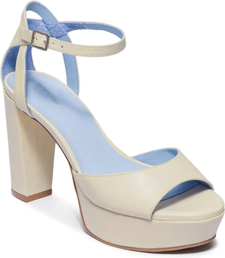 Bernardo Valeria sandalen met plateauzool Beige - Foto 3