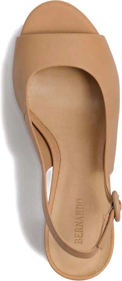 Bernardo Vega pumps met plateauzool en open neus Bruin - Foto 5