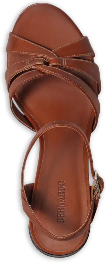 Bernardo Vittor geweven sandalen met plateauzool Bruin - Foto 5
