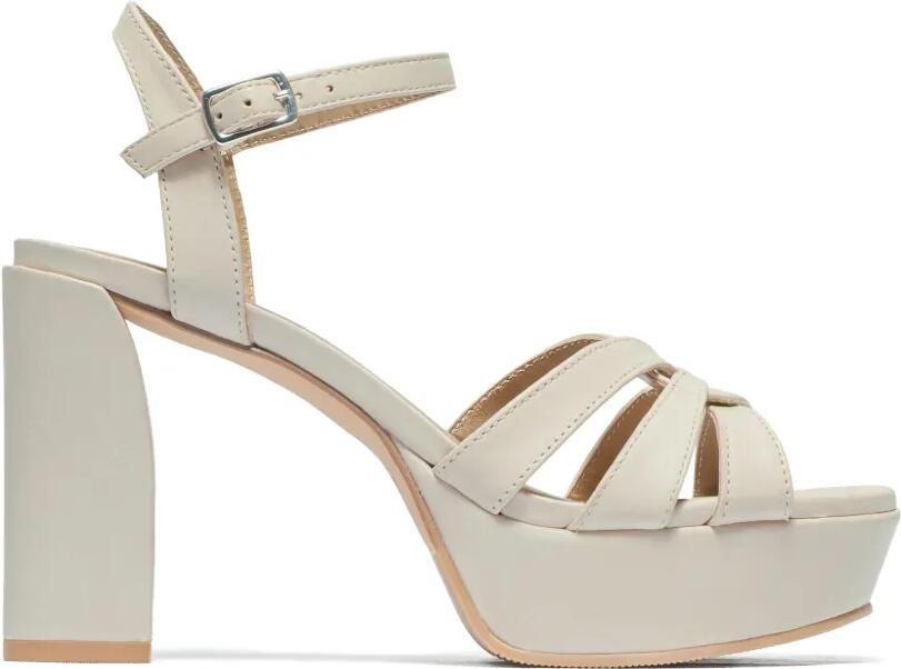 Bernardo Vittoria geweven sandalen met plateauzool Beige