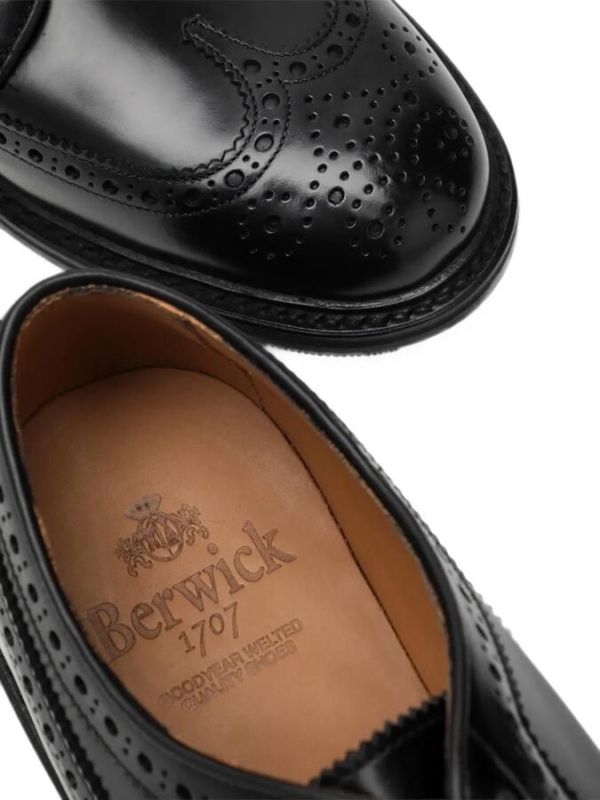 Berwick Shoes Brogue leren derby schoenen Zwart - Foto 2