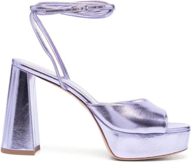 BETTINA VERMILLON Janet sandalen met plateauzool Paars