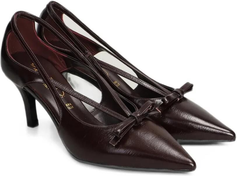 Biancadi Pumps met hak strikdetail en uitgesneden details Rood - Foto 4