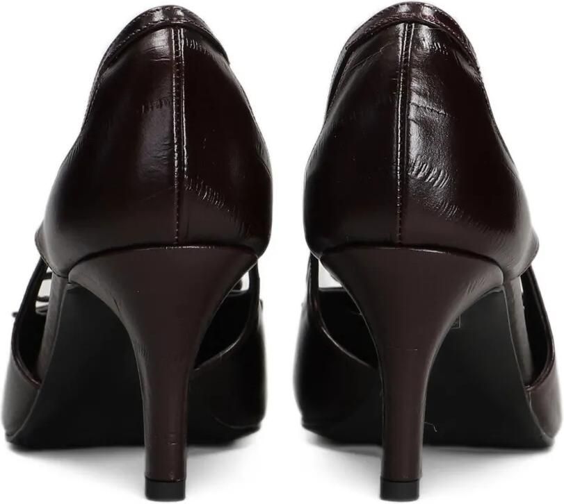 Biancadi Pumps met hak strikdetail en uitgesneden details Rood - Foto 3
