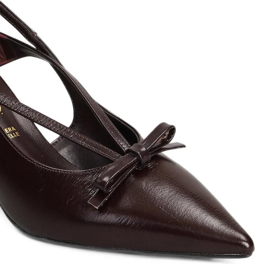 Biancadi Pumps met hak strikdetail en uitgesneden details Rood - Foto 2