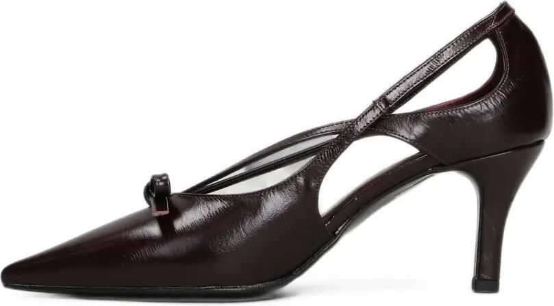 Biancadi Pumps met hak strikdetail en uitgesneden details Rood - Foto 5