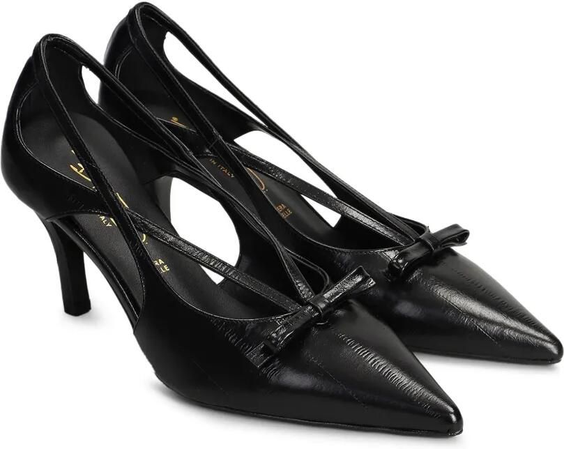 Biancadi Pumps met strikdetail en uitgesneden details Zwart - Foto 4