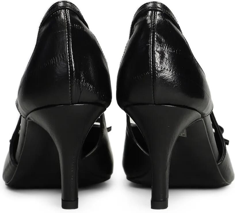Biancadi Pumps met strikdetail en uitgesneden details Zwart - Foto 3