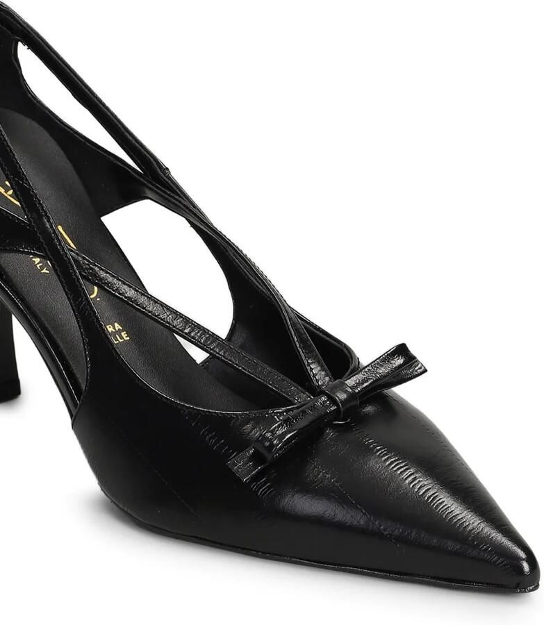 Biancadi Pumps met strikdetail en uitgesneden details Zwart - Foto 2
