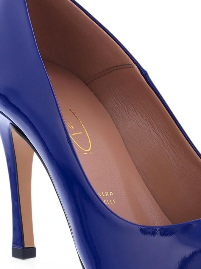 Biancadi Lakleren pumps Paars - Foto 4