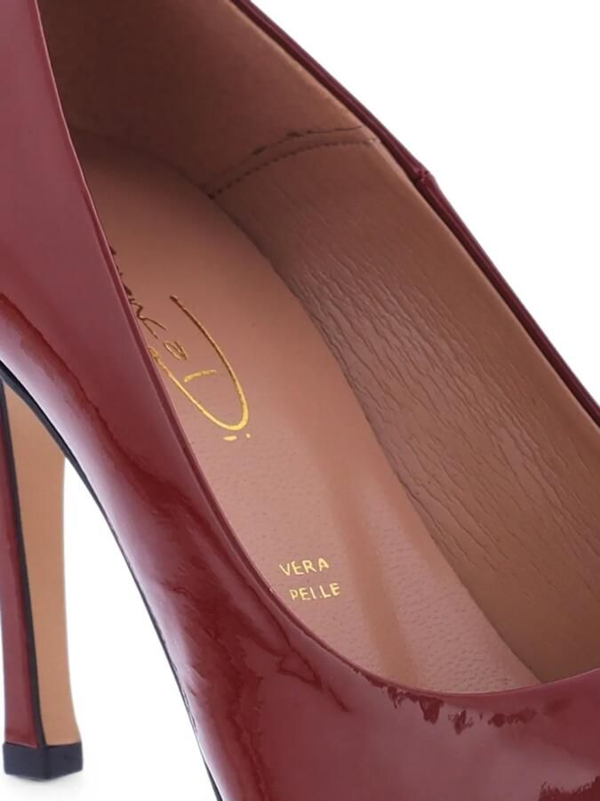 Biancadi Lakleren pumps Rood - Foto 4