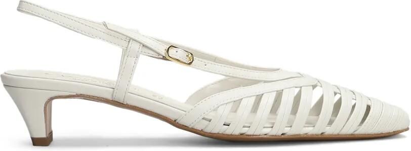 Biancadi Slingback pumps met gekooid design Beige