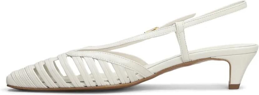 Biancadi Slingback pumps met gekooid design Beige - Foto 5