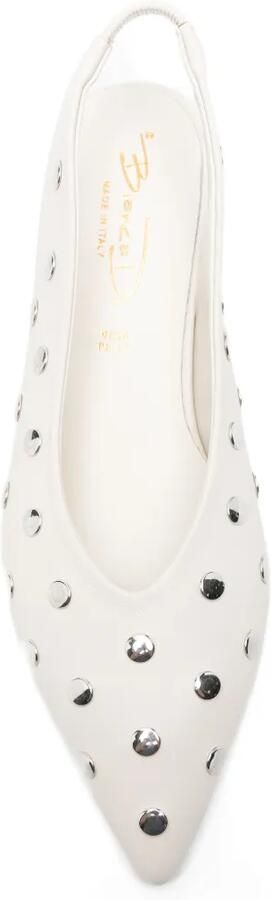 Biancadi Slingback pumps verfraaid met studs Wit - Foto 4