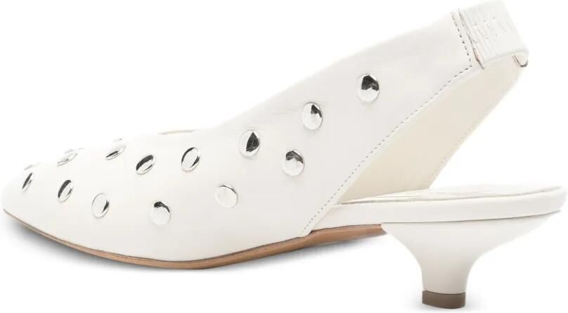 Biancadi Slingback pumps verfraaid met studs Wit - Foto 3