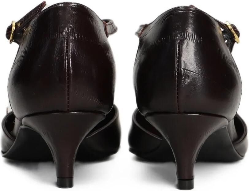 Biancadi T-bar pumps met puntige neus en kitten-hak Rood - Foto 3