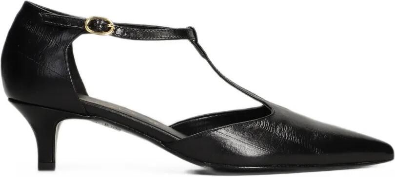 Biancadi T-bar pointed-toe pumps Zwart