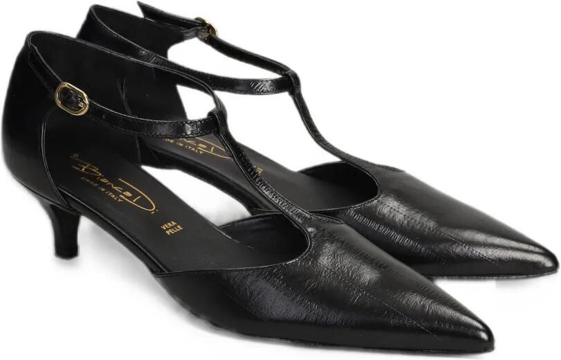 Biancadi T-bar pointed-toe pumps Zwart - Foto 4