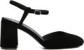 Bibi Lou 80 mm pumps met blokhak en enkelbandje Zwart - Zwart