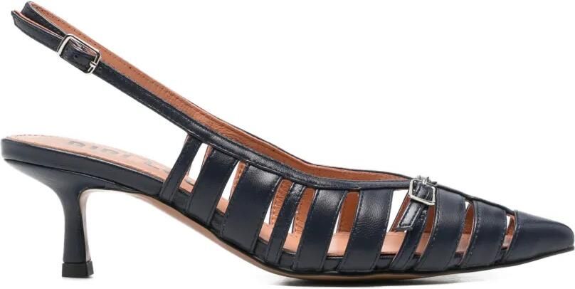Bibi Lou Ali leren pumps met gesp Blauw