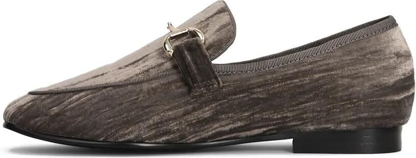 Bibi Lou Ashe fluwelen loafers met horsebitdetail Grijs - Foto 4