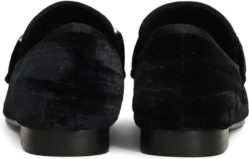 Bibi Lou Ashe fluwelen loafers met horsebitdetail Zwart - Foto 3