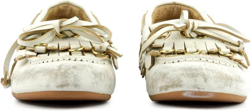 Bibi Lou Aurelie loafers met franje en studs Wit - Foto 3