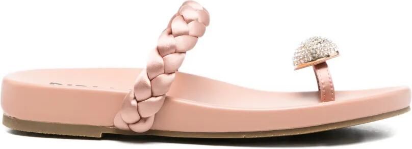 Bibi Lou Balne gevlochten sandalen verfraaid met kristallen Roze