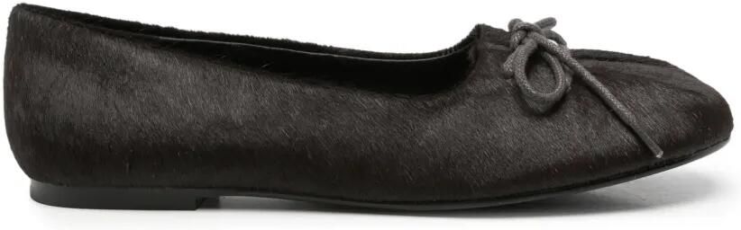Bibi Lou bow-detail pony-hair ballet flats Bruin