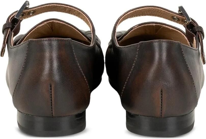 Bibi Lou buckled ruched ballet flats Bruin - Foto 2
