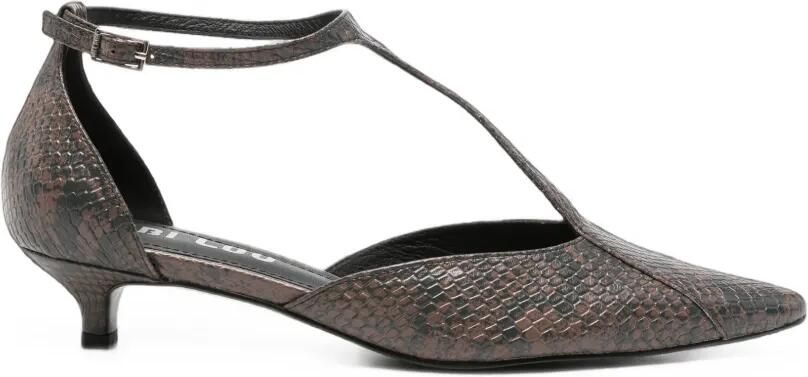 Bibi Lou Canna pumps met hak Bruin