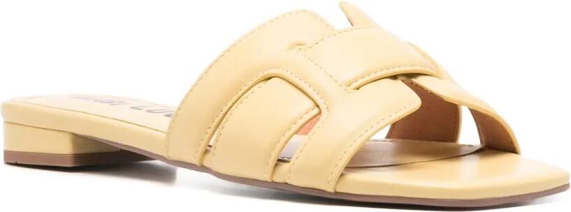 Bibi Lou Cremes geweven leren sandalen Beige - Foto 3