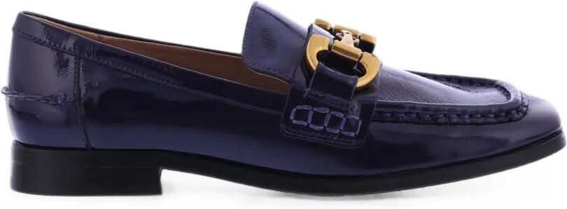 Bibi Lou Drew horsebit lakleren loafers Paars