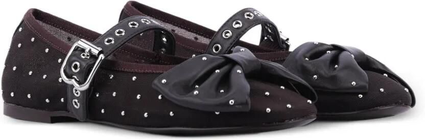 Bibi Lou Gaela ballerina's met strikdetail en studs Bruin - Foto 5