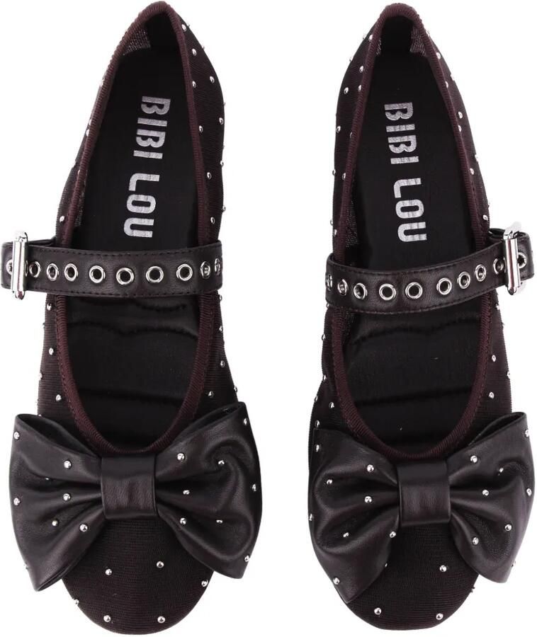 Bibi Lou Gaela ballerina's met strikdetail en studs Bruin - Foto 2