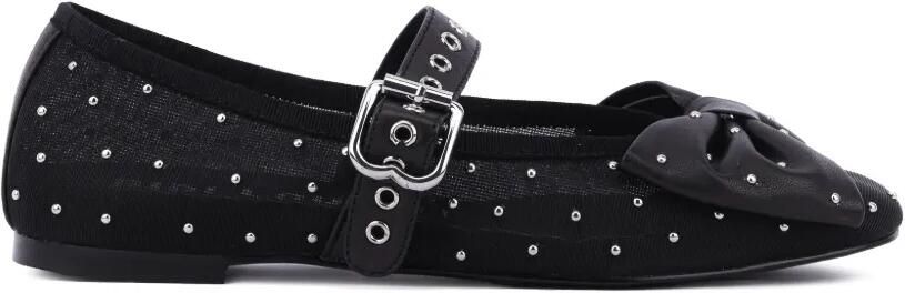 Bibi Lou Gaela ballerina's met studs en strik Zwart