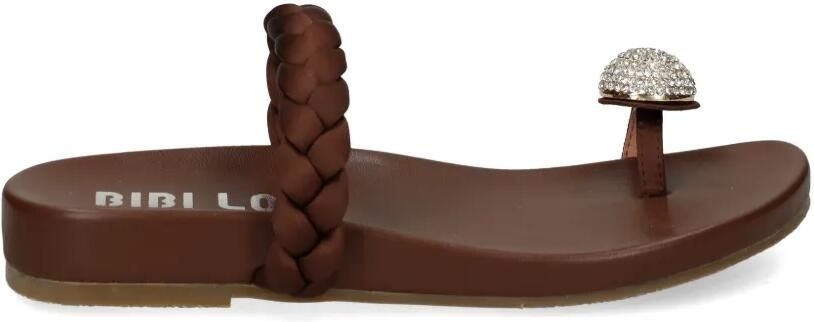 Bibi Lou Gevlochten sandalen met stras Bruin