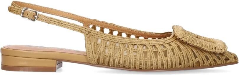 Bibi Lou Geweven ballerina's met gespdetail Beige