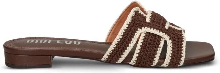 Bibi Lou Holly sandalen met geweven bandje Bruin