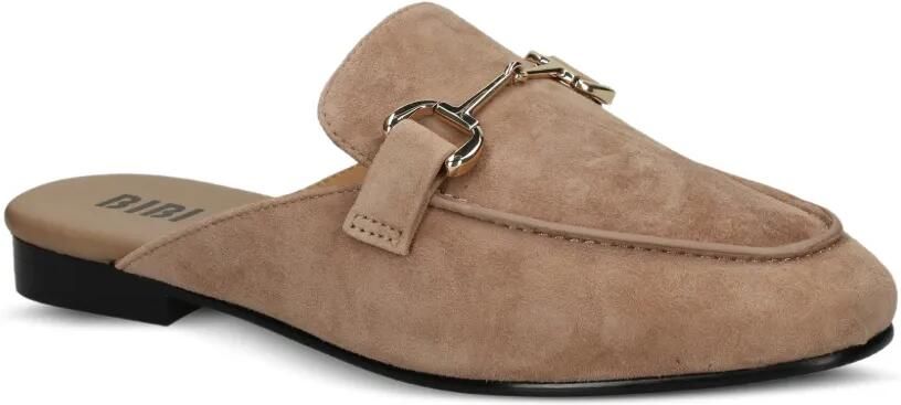 Bibi Lou Suède muiltjes met horsebitdetail Beige - Foto 2