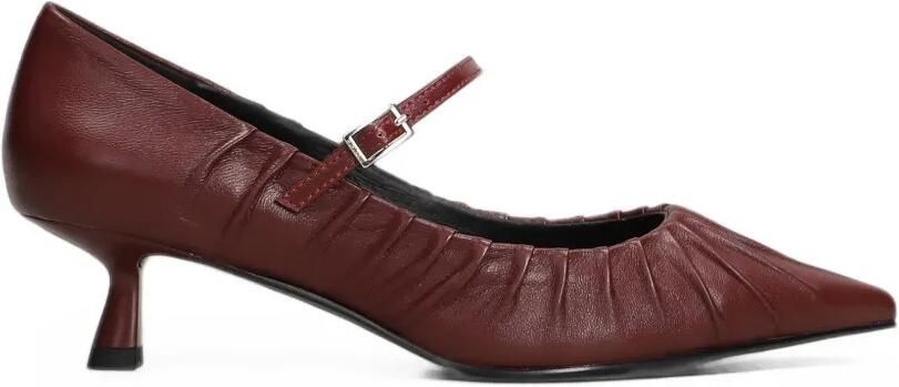 Bibi Lou Indara pumps met kitten-hak puntige neus en ruches Rood