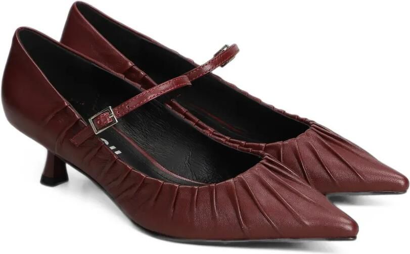 Bibi Lou Indara pumps met kitten-hak puntige neus en ruches Rood - Foto 4