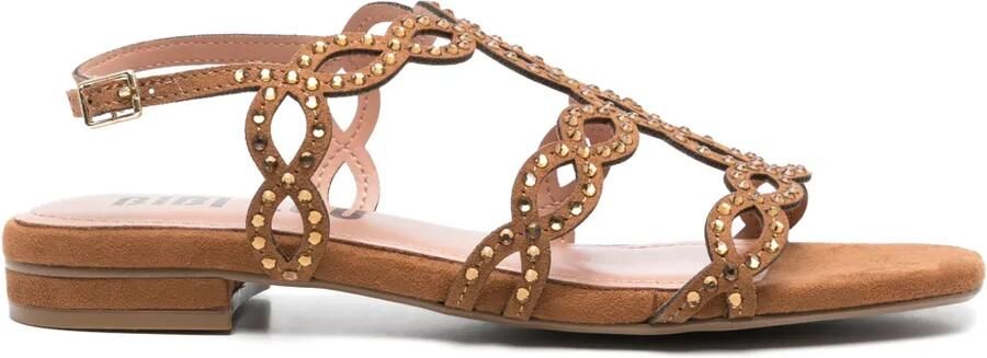 Bibi Lou Kai platte sandalen Bruin